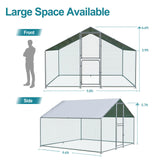 Airynee Large Chicken Coop, Chicken Coops for 10 Chickens, Chicken Runs for Yard with Water Poof & UV Resistance Cover, Chicken Coop Run with Double Lockable Doors for Outdoor Backyard Farm Use Airynee