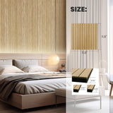 Aboofx 12 PCS Acoustic Panels for Wall, 11.8" x 11.8" Soundproof Wall Panels for Interior Decor, MDF Waterproof Slat Wood Wall Paneling Peel and Stick Wallpaper, Cover 11.6 Sqft (Oak Brown) Aboofx