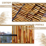 Natural Reed Fencing Rolls,6FT X 16.4FT Reed Screen Curtain Fence Covering Privacy Bamboo for Outdoor Backyard Patio Garden Decorative Fence (Brown) Tgzwme