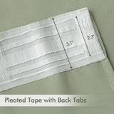 MIULEE Back Tab Sage Green Curtains 108 Inch Long 2 Panels Set for Living Room Bedroom Privacy, Rod Pocket/Pinch Pleated Light Blocking Extra Long Thermal Insulated Room Darkening Blackout Drapes MIULEE