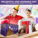 Decorably Dark Walnut Mountain Book Ends for Kids - 1 Set Non-Skid Wooden Bookends for Shelves, Book Ends Decorative Decorably