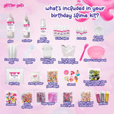 Glitter Galz 42-Piece Slime Kit for Kids Ages 6 8 10 12 + DIY Slime Birthday Party Slime Favors Activity Making Kit - Includes Sprinkles, Scents, Glitters, Powders, and Storage Container Glitter Galz