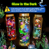 Make 3 Sensory Bottle, Glow-in-The-Dark Magic Gel Water Fairy Toy, DIY 100+ Aqua Water Squishy kit with 18 Shape Molds, 100ml Gels, 5L Bucket, Shell, Glitter, Pom-Poms, Arts Crafts for Kids Craft Spot!