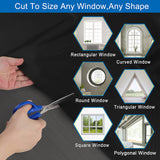 Magnetic Blackout Blind 100% Blackout Curtain DIY Window Blinds Black Out Window Shades for Baby Nursery,Cut to Any Size/Shape (118"x57") (Black) BirdNest