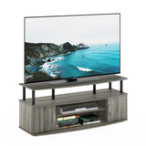 Furinno JAYA Large Entertainment Stand for TV Up to 55 Inch, French Oak Grey/Black Furinno