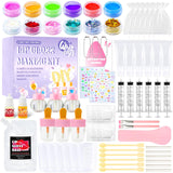 WhizToys DIY Lip Gloss Making Kit 74 PCS, Purple Kids Lip Gloss Supplies Set Beginner, Fun Craft Set Moisturizing Base, Birthday Gift for Girls, Kids, Teenagers, Women WhizToys