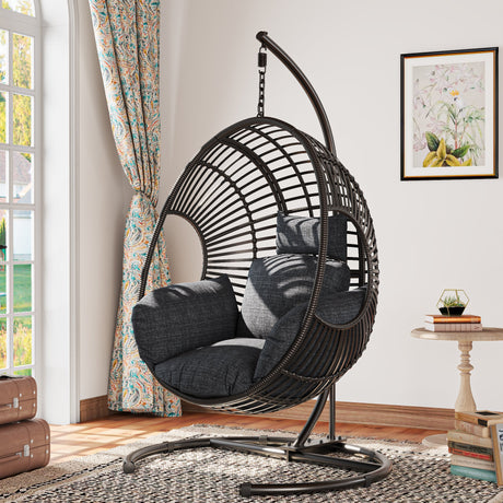 42 Extra Wide U-Base Hanging Egg Chair with Cushion HouseOfZazla