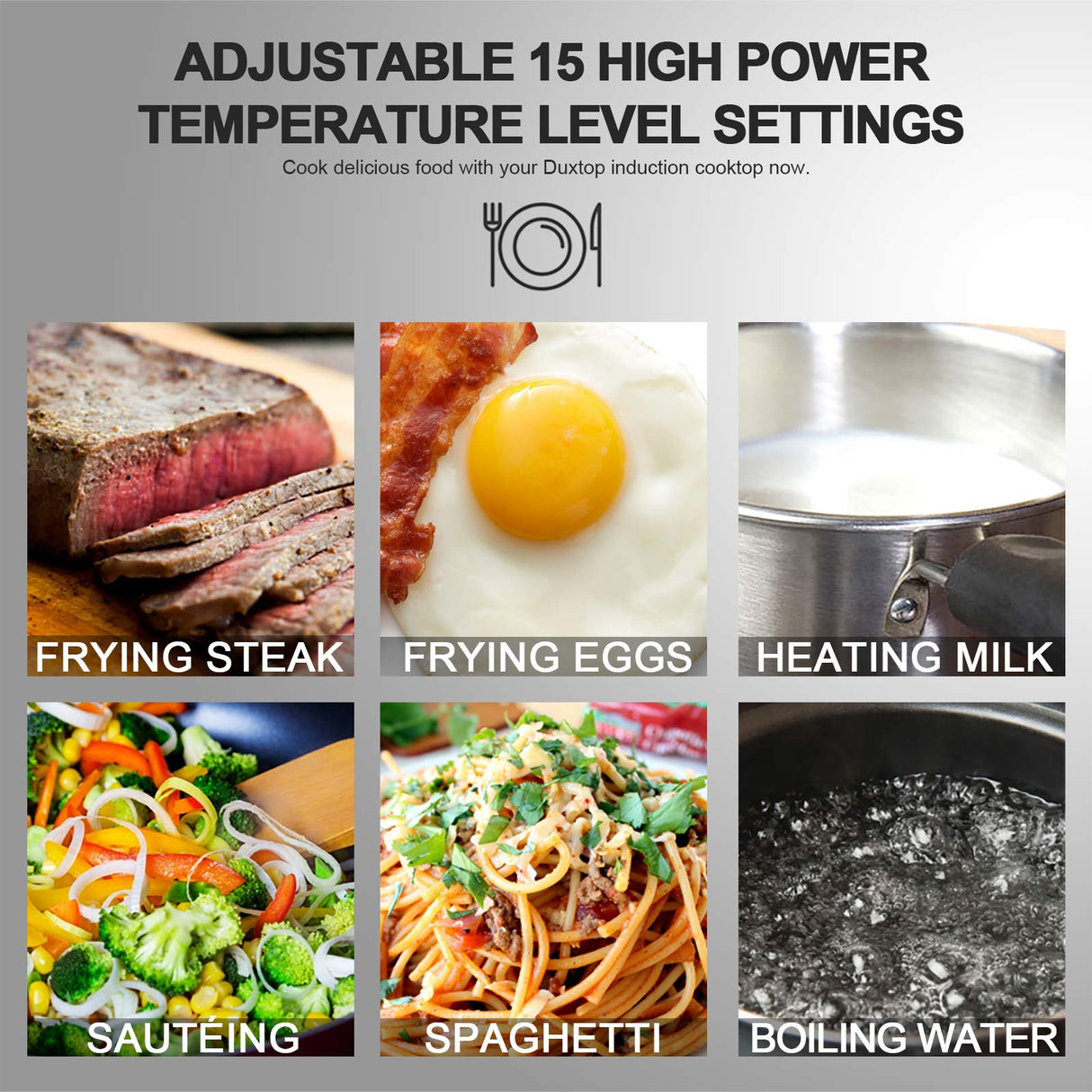 Duxtop 1800W Portable Induction Cooktop Countertop Burner, Black 9100MC/BT-M20B duxtop