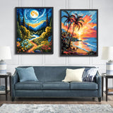 ZTOTZ Paint by Numbers Kit for Adults,Painting by Numbers Kit Landscape,Moon Landscape Paint by Numbers Adults on Canvas,Number Painting for Home Wall Decor 16x20Inch(Mountain) ZTOTZ