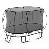 Springfree Oval Outdoor Backyard Trampoline w/Safety Flexi Net Enclosure & Soft Edge Mat - Springless Recreational and Fitness Trampolines for Kids, Adult and Family Jumping Springfree