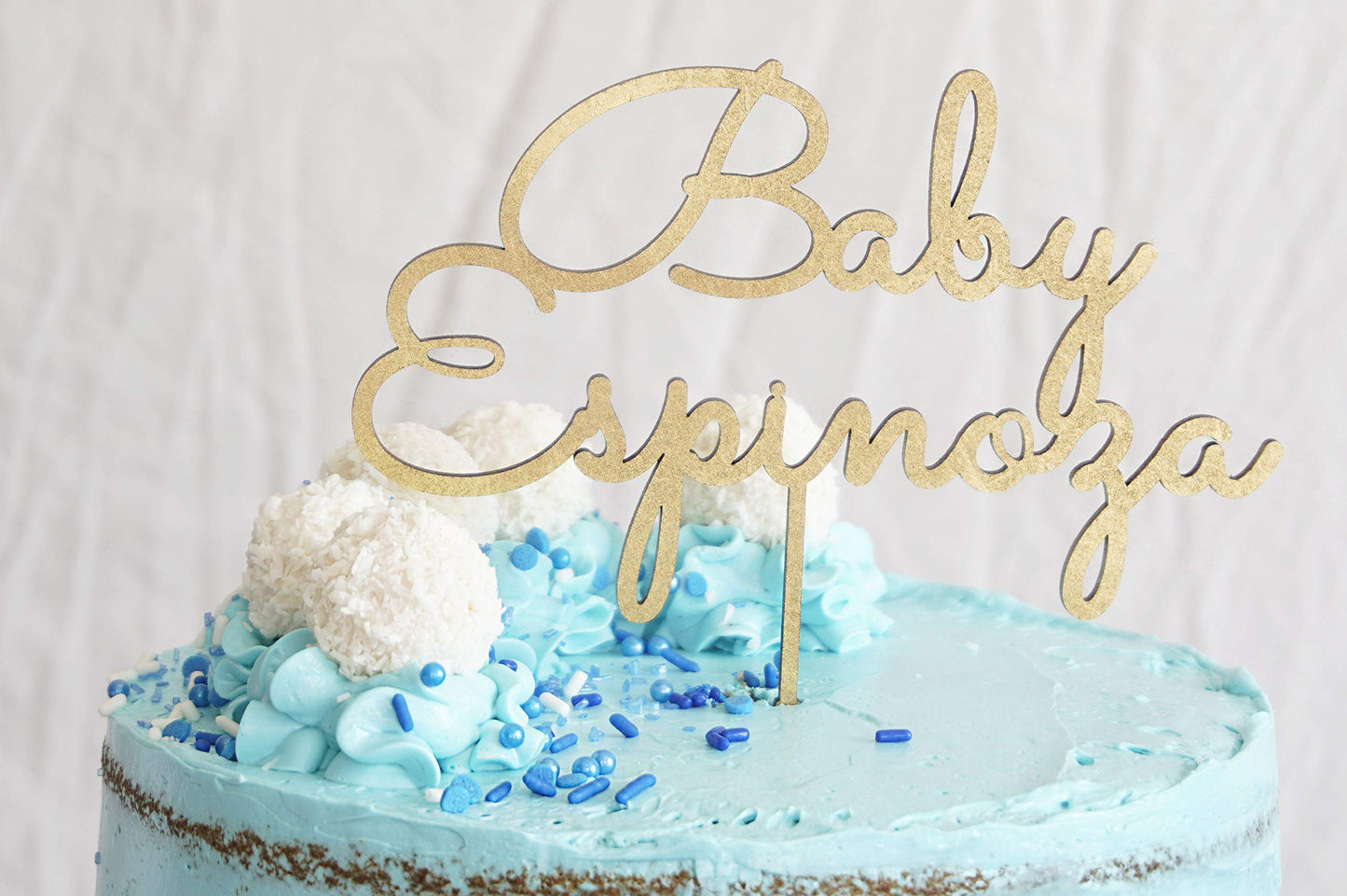 Custom Baby Shower Cake Topper Personalized Cake Topper for Baby Shower Gift Baby Name Cake Topper - WoodArtSupply