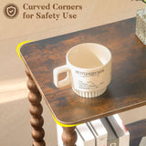 Fultyle Side Tables Set of 2, Small End Table with Storage Shelf, Night Stand Set 2 Bedside Tables for Living Room, Bedroom, Office and Small Spaces (Rustic Brown) Fultyle