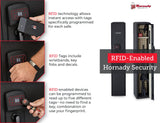 Hornady Rapid Safe Compact Ready Vault with WiFi - Safely Keep Tabs on Your Safe with Your Smartphone - RFID Technology for Touch Free Access & Heavy-Duty Steel Housing to Protect Valuables, 98196WIFI Hornady