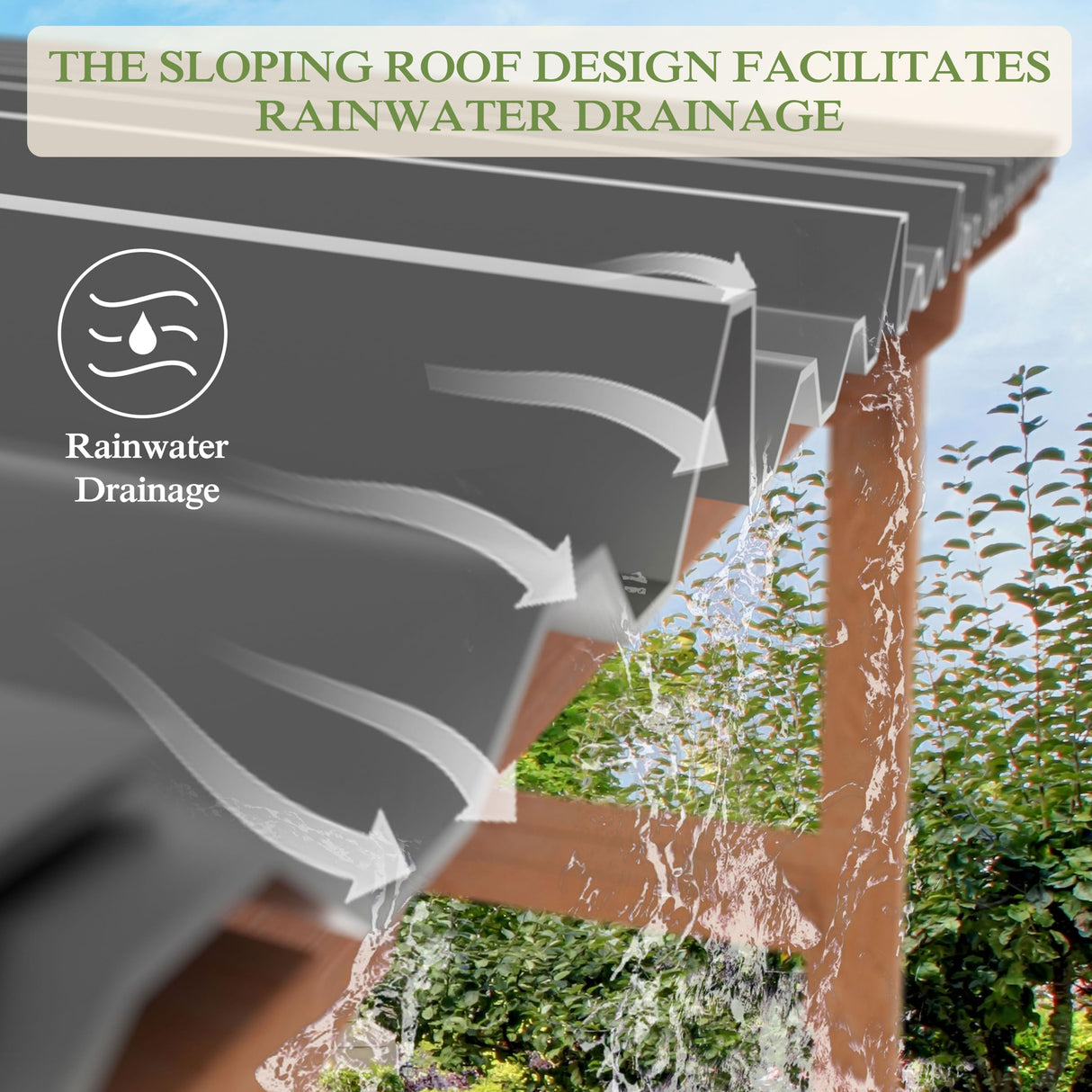 VEIKOU 8’x5’ Grill Gazebo, BBQ Gazebo Shelter with Galvanized Steel Roof, Cedar Frame, Patio Gazebo for Barbecue, Backyard, Garden, Deck VEIKOU