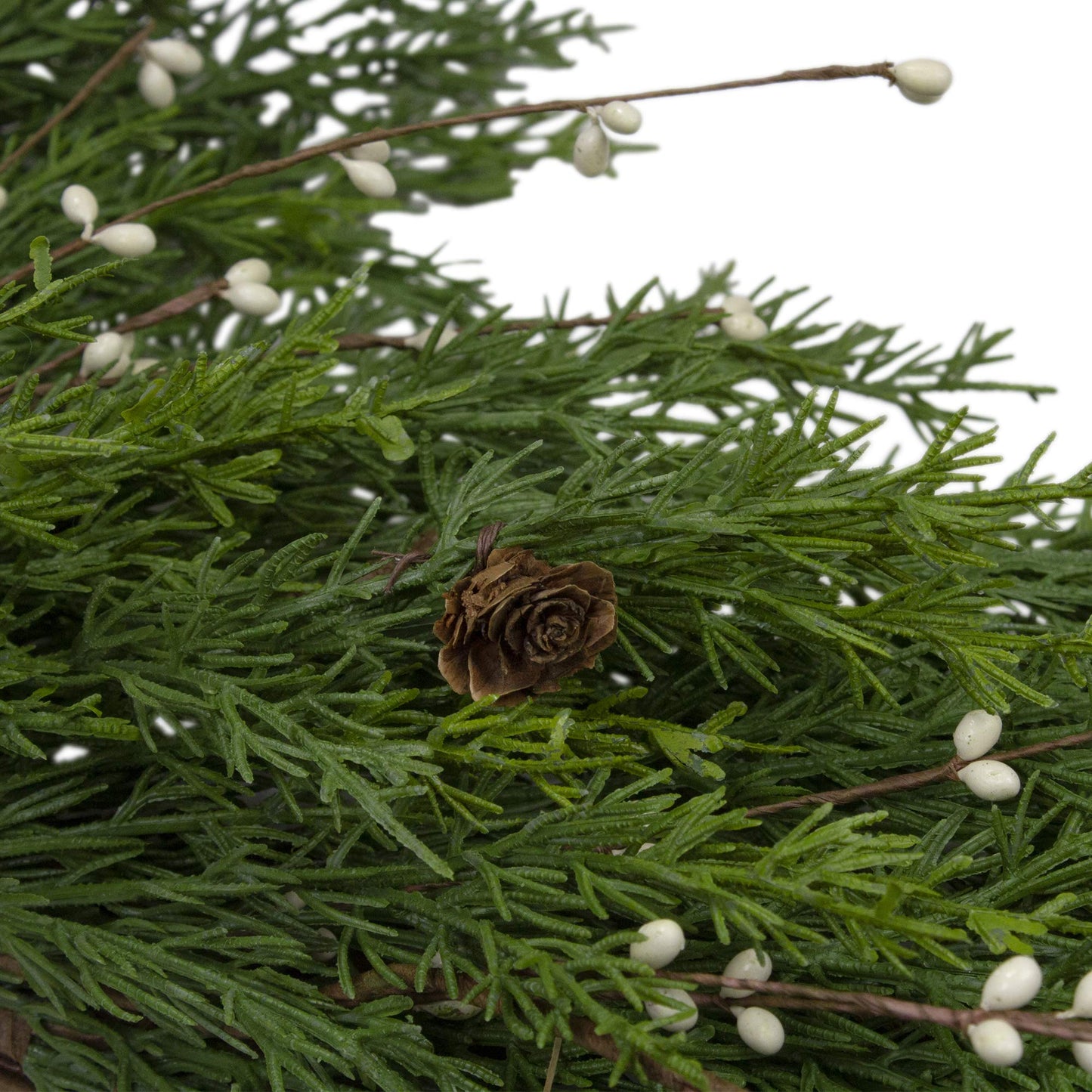 32" Realistic Cedar with Pine Cones and White Berries Artificial Christmas Wreath - Unlit