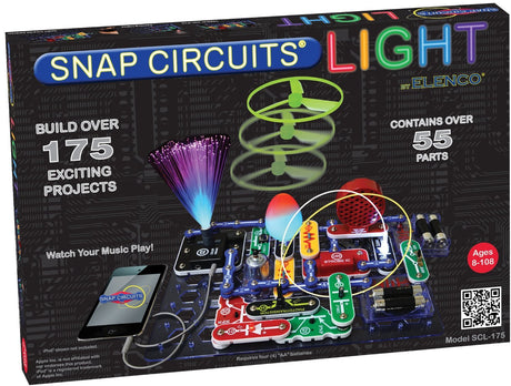 Snap Circuits SCL-175 Lights Electronics Exploration Kit | Over 175 Exciting STEM Projects | 4-Color Project Manual | 55 Snap Modules | Unlimited Fun Snap Circuits