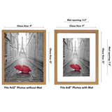 Americanflat 9x12 Picture Frame with Shatter-Resistant Glass - Use as 6x8 Frame with Mat or 9x12 Frame Without Mat - Signature Collection - Photo Frame for Tabletop and Wall Display - Dark Oak Americanflat