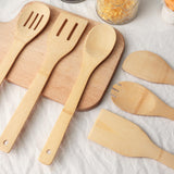 HANSGO 6PCS Bamboo Kitchen Utensils, Bamboo Spatula Spoons Kitchen Cooking Utensils Set for Home Kitchen Housewarming Holiday Gift HANSGO