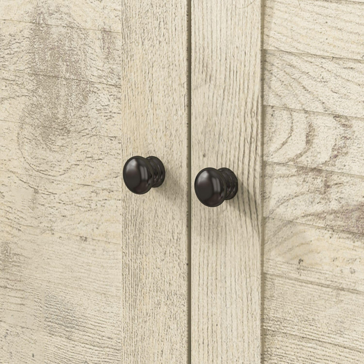 MOUMON 3 Shutter Door Wardrobe Armoire Closet with Shelves and 3 Drawers, Armoire Wardrobe Closet with Hanging Rod, Top Cube Storage, for Bedroom Wood Grain (44.3”W x 19”D x 94.5”H) MOUMON