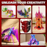 Goto Guard Silk PLA 3D Printer Filament, Dual Color Filament Black-Red 3D Printing Filament, Coextrusion Color Change PLA Filament 1.75mm +/-0.02, 1KG/2.2lb Goto Guard