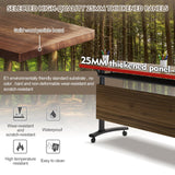 Conference Table, Folding Conference Room Tables With Flip-Top Design Rectangular Modular Conference Room Table with Caster, for Office Conference Room Training Room ( 6PCS 55.1 * 23.6 * 29.5in) GOYQGLE