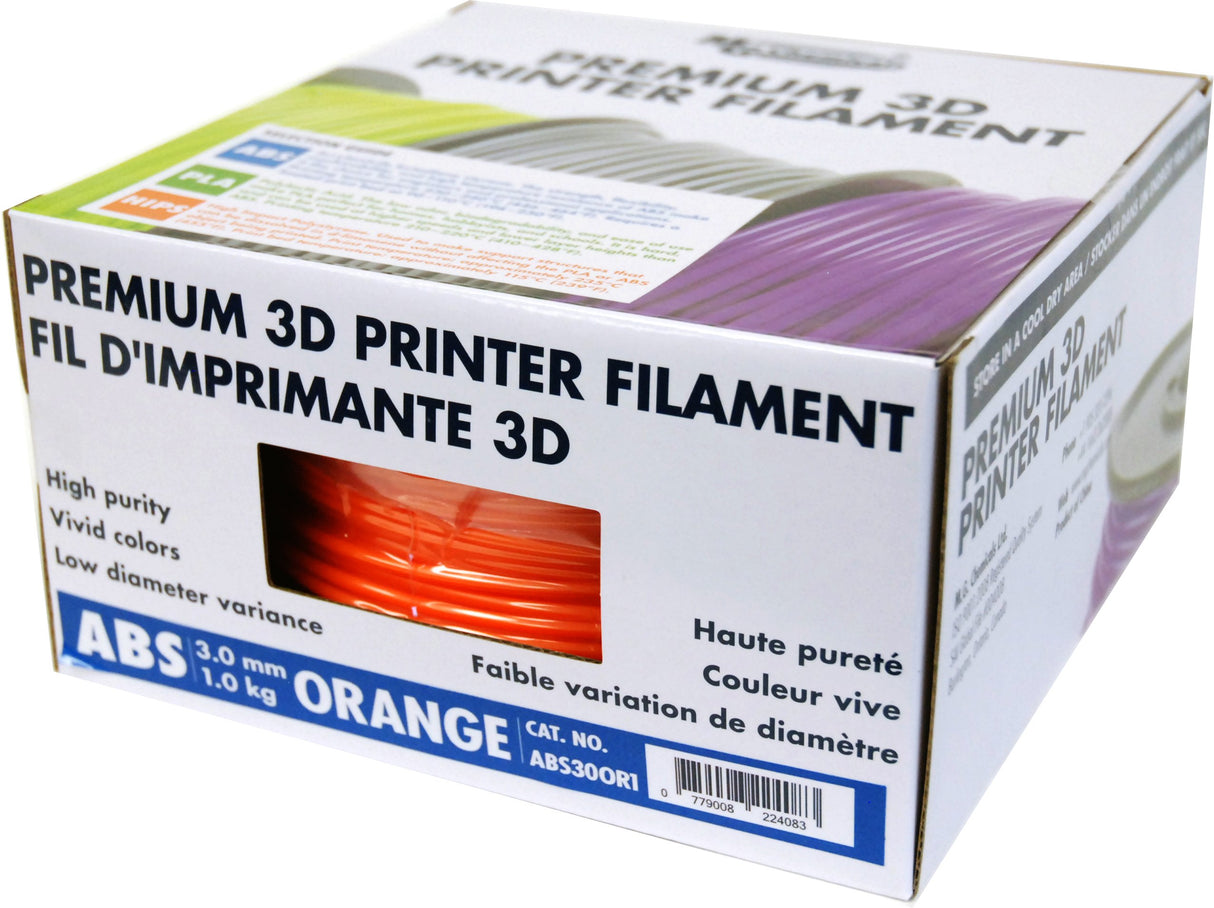 MG Chemicals ABS30OR1 Orange ABS 3D Printer Filament, 2.85 mm, 1 kg Spool MG Chemicals