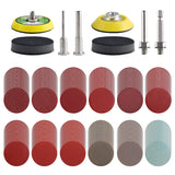 Tshya 240pcs 2inch Sanding Discs Pad Variety Kit for Drill Grinder Rotary Tools Attachment with 2Pcs 1/8"&1/4" Shank Backer Plate, Sanding Pads Includes 80-3000 Grit Tshya