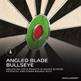Accudart Edge Bristle Dartboard - Razor Thin Spider Wire Reduces Bounce Outs - Premium Brazilian Sisal - Advanced Metal Number Ring - Increased Playing Area - Super Thin Bullseye Accudart