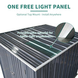 GFDGFD 6x8FT Galvanized Steel Outdoor Storage Shed with Lockable Double Doors, Metal Lean to Shed with Free PC Light Board for Tools, Bikes & Patio Essentials (Without Floors) GFDGFD