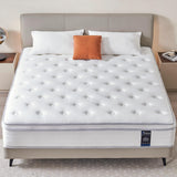 Madevos Twin Mattress, 10 Inch Hybrid Mattress in a Box, Memory Foam and Individual Pocket Springs, Fiberglass Free, Soft and Breathable, Medium Firm Feel Madevos