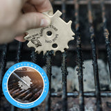 Sage Owl Bristle-Free Stainless Steel BBQ Grill Scraper – Safe Universal Grill Cleaner for Outdoor Grills, Smoker Accessories, Kitchen Gadgets, and Grilling Tools Cooking Stocking Stuffers for Men The Sage Owl