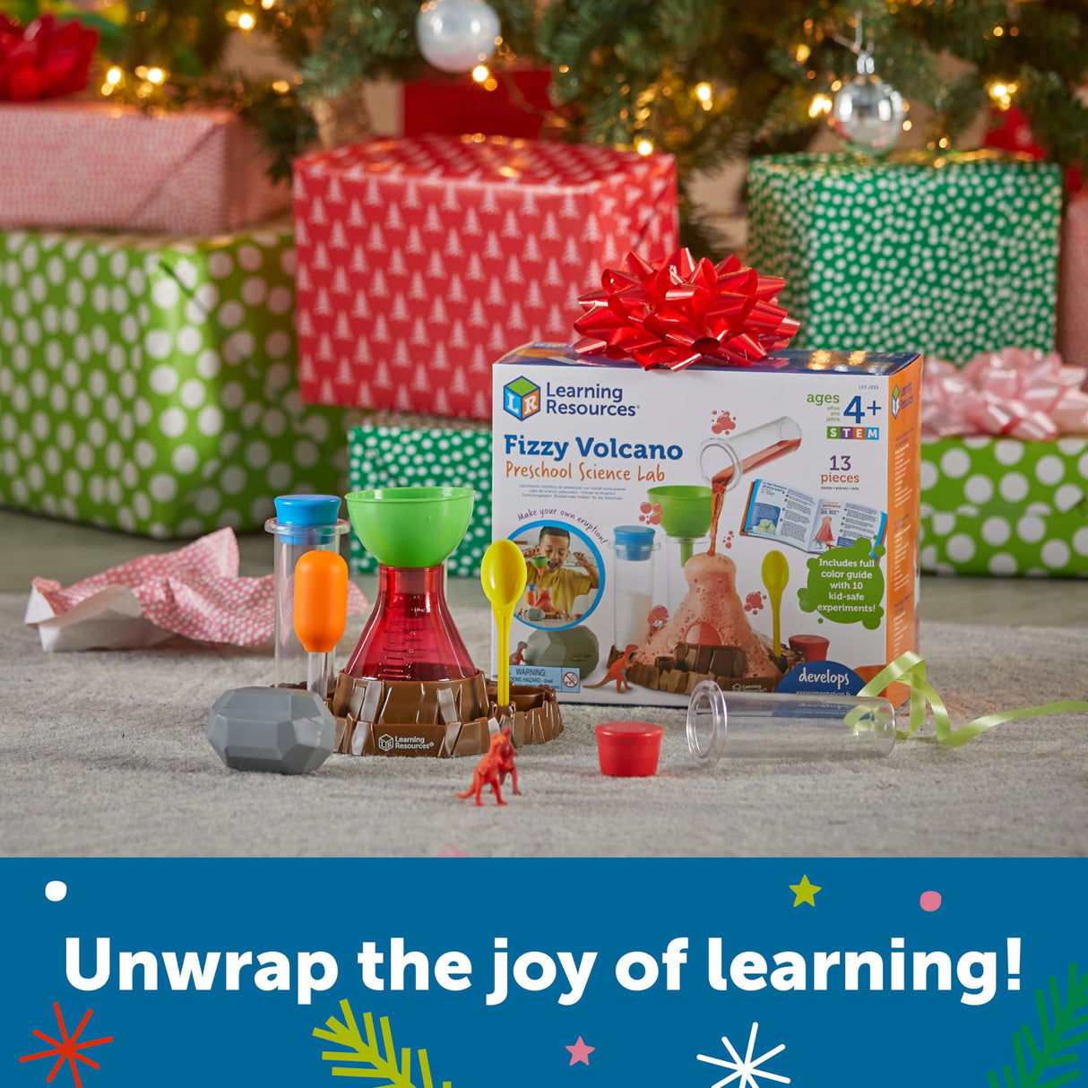 Learning Resources Fizzy Volcano Science Kit - 13 Pieces, Ages 4+, Preschool STEM Toys for Kids, Science Experiments Learning Resources