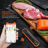 Wireless Meat Thermometer – Digital Cooking Thermometer with Wireless Probe – 500Ft Remote Range Food Thermometer – with iOS & Android Read App -Preprogrammed Temperatures for BBQ, Oven, Grill Dewjom