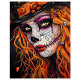 Halloween Girl Woman Portrait Jigsaw Puzzles for Adults 1000 Pieces, Spider Web Scary Face Jigsaw Puzzle Art 27 x 20 Inches DIY Puzzles for Home Decoration, Family Puzzle Perfect for Game Nights Tucocoo