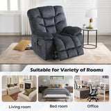 HAOMARKETS Oversized Electric Recliner Chair with Massage and Heat, 41" Wide Power Reclining Chairs with USB Port, Breathable Fabric Overstuffed Reclining Sofa for Living Room Bedroom (No Lift) HAOMARKETS