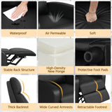 Yaheetech Recliner Chair PU Leather Recliner Sofa Home Theater Seating with Lumbar Support Overstuffed High-Density Sponge Push Back Recliners Armchair for Living Room Yaheetech