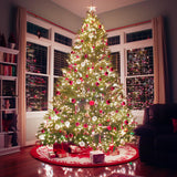 Battery Operated Christmas Lights 2 Pack 18 Feet 50 LED Clear Mini String Lights with 8 Modes Waterproof Tree Lights for Xmas Outdoor Indoor Holiday Party Garden Decor, Pure White Brightown