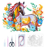 Uniquilling Quilling Kit, Paper Quilling Kits, 16 * 20-in Horse Paper Filigree Kits with Quilling Tools& Using Manual, DIY Quilling Artwork Modern Wall Art for Living Room Uniquilling