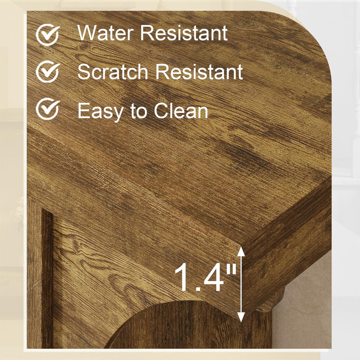 Tarnorci 55 Inches Console Table,2 Tier Farmhouse Entryway Table,Narrow Wood Accent Tables with Storage Shelves for Living Room,Entrance,Hallway,Foyer (Brown) Tarnorci