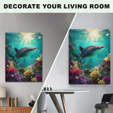 CVFASH Whale Shark Diamond Art Painting Kits for Adults, 5D Coral Reef Diamond Painting Dots Art Kits for Adults Beginner DIY Gifts Art Diamond Home Wall Decor 12x16 INCH CVFASH