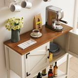 HOOBRO Entryway Table, 31.5'' Farmhouse Console Table with Storage, Sofa Table Behind Couch, for Entryway, Hallway, Foyer, White and Walnut WH85XG01 HOOBRO