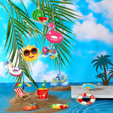12 Pieces Summer Diamond Painting Keychain 5D DIY Diamond Painting Kit Summer Hanging Diamond Art Kits Diamond Art Summer Ornaments for Kids Summer Crafts Family Decor (Summer Style) Ferraycle
