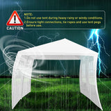10'x20' Outdoor Party Tent, Large Tents for Parties, Wedding, Birthday, White Canopy Tent with 4 Removable Sidewalls & Transparent Windows, Outside Gazebo Event Tent for Backyard, Patio and Garden BNSPLY