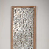 Sintosin Farmhouse Galvanized Wall Decor, 12" x 32", Hanging Window Pane, Wood & Metal Wall Art, Steel Sheet Wall Sculpture, Decorative Wall Panel for Living Room Fireplace Sintosin