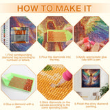 MEIYUDA Diamond Painting Kits for Adults, DIY Angel Diamond Art Kits for Adult Beginners, 5D Rainbow Angel Round Full Drill Gem Art Crafts for Home Wall Decor Present 12x12inch MEIYUDA