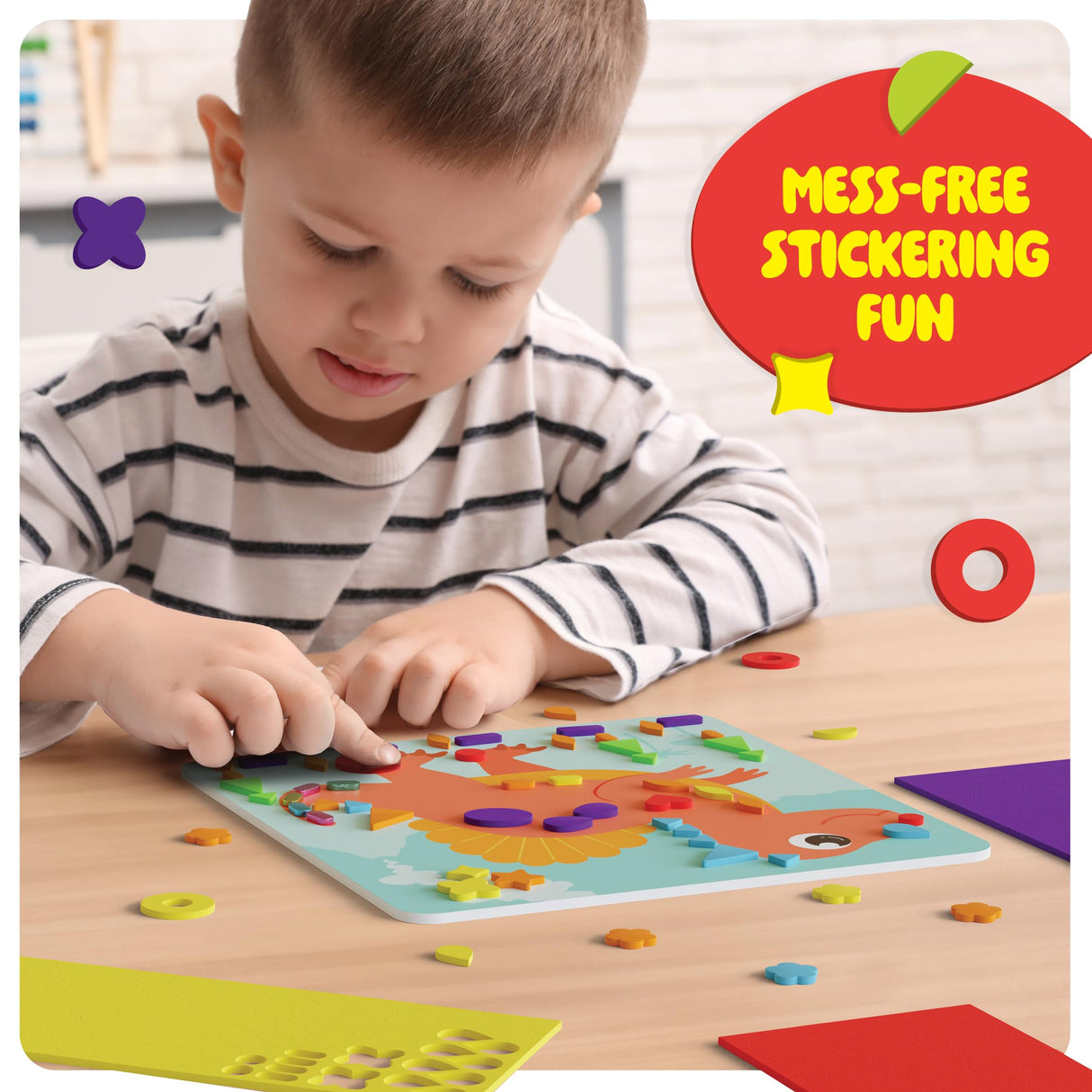 Dan&Darci Foam Sticker Art Craft for Kids - Toddler Arts & Crafts for Ages 3-5 - Boys 4-6 Birthday Gift & Stocking Stuffer Dan&Darci