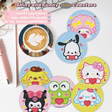 8 PCS Cartoon Diamond Art Coasters Kits, Diamond Painting Coasters with Holder Set of 8, DIY Drink Coasters Art Crafts Supplies for Adults Cup Mat for Home Decor House Warming Gifts Non-Slip 3.9inch YSUNETER