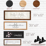 Wedding Sign Personalized, Custom Wood Sign for Couples, Family w/Names and Date, Customized Wooden Sign Engagement Gifts, Personalized Framed Family Name Sign for Home Decor Wall, D8 Customization Mill