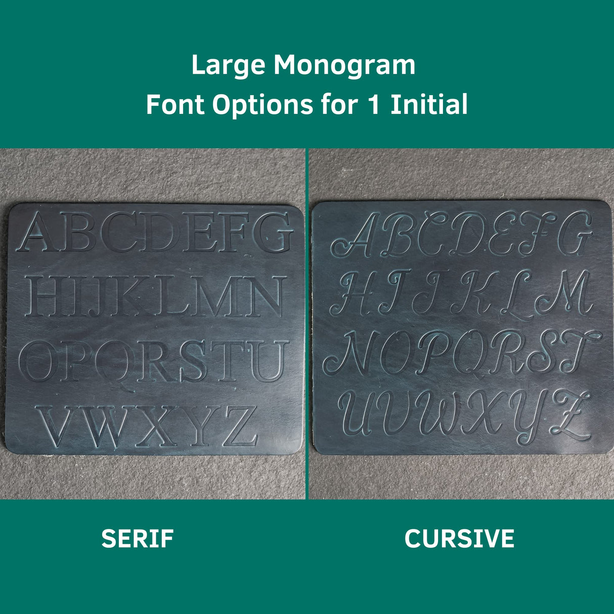 Ox & Pine Personalized Leather Coaster 4 pk - Customize Inscription- 100% Full-Grain Leather – 4" Round or 4" Square – (Stone Natural, Square) Ox & Pine