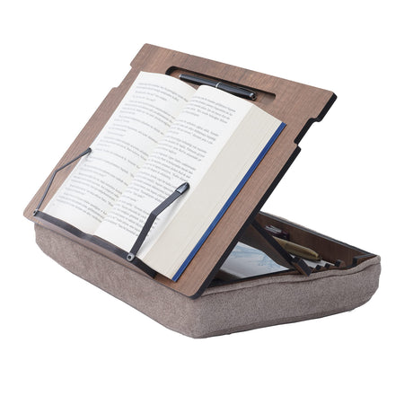 Vigo Wood Book Stand with Storage, Book Holder, Reading Stand, Recipe Book Stand, Wooden Book Stands for Reading, Cookbook Stand for Kitchen, Book Holder for Reading in Bed Vigo Wood
